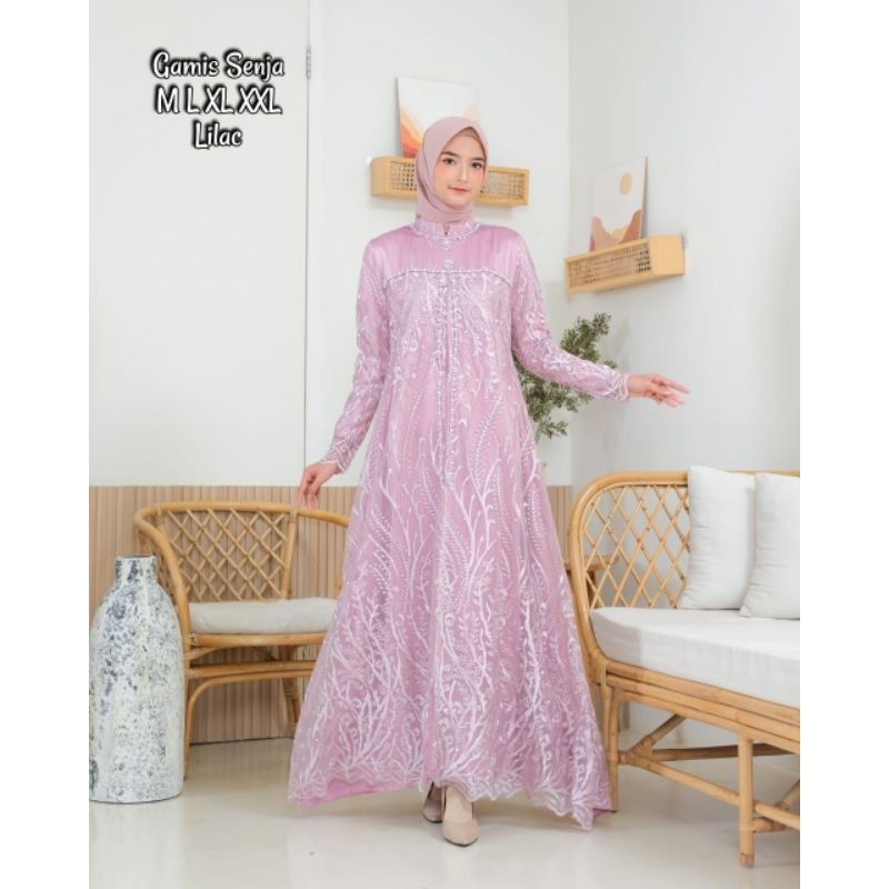 Dress Pesta Mewah/ Gamis Senja Tile Mix Satin Valvet Payet Mutiara Terbaru/ Gamis/ Gamis Tile/ Gamis Pesta/ Gamis Kondangan/ Gamis Lamaran/ Gamis Mutiara/ Gamis Cantik