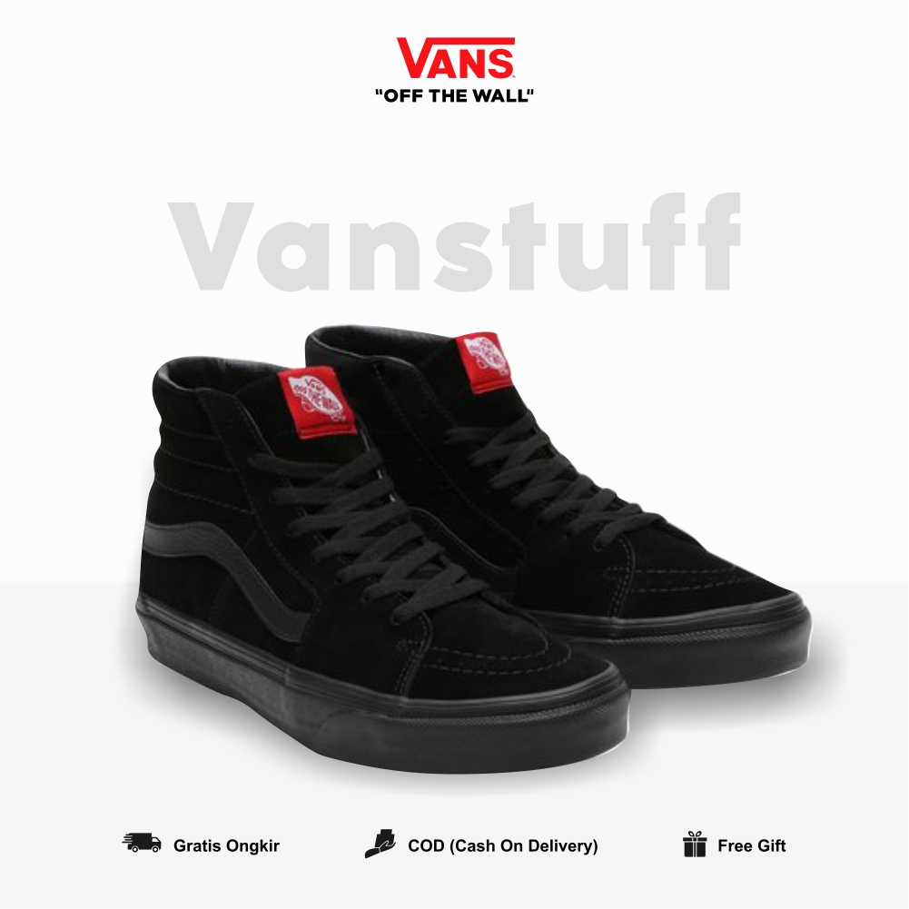 SK8 Hi Triple Black Classic Suede Original 100% BNIBWT SK 8 High Full Black Ori Global Market