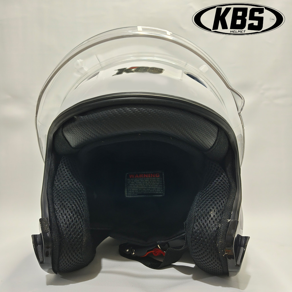 Helm Half Face KBS HAKAI KYRZ WHITE GLOSY / HELM PREMIUM UNTUK PRIA DAN WANITA DEWASA COD