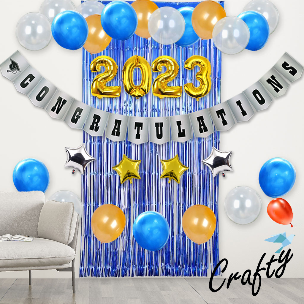 [PAKET] Dekorasi Balon SIMPLE CONGRATULATION CURTAIN Acara Graduation / Kelulusan / Perpisahan