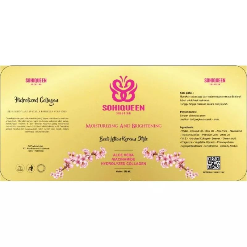 SohiQueen BodyLotion  Korea Bpom