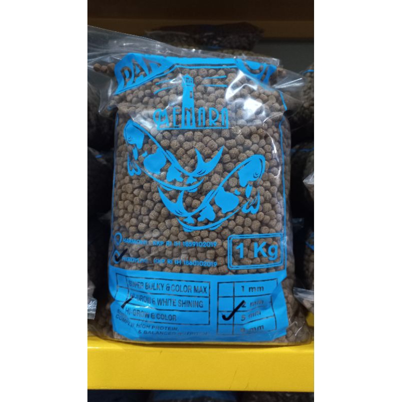 Pakan Ikan KOI / Koki Tamasaba Hiroyuki Hi Growth n Color Protein 43%, Kemasan Repack 1Kg.