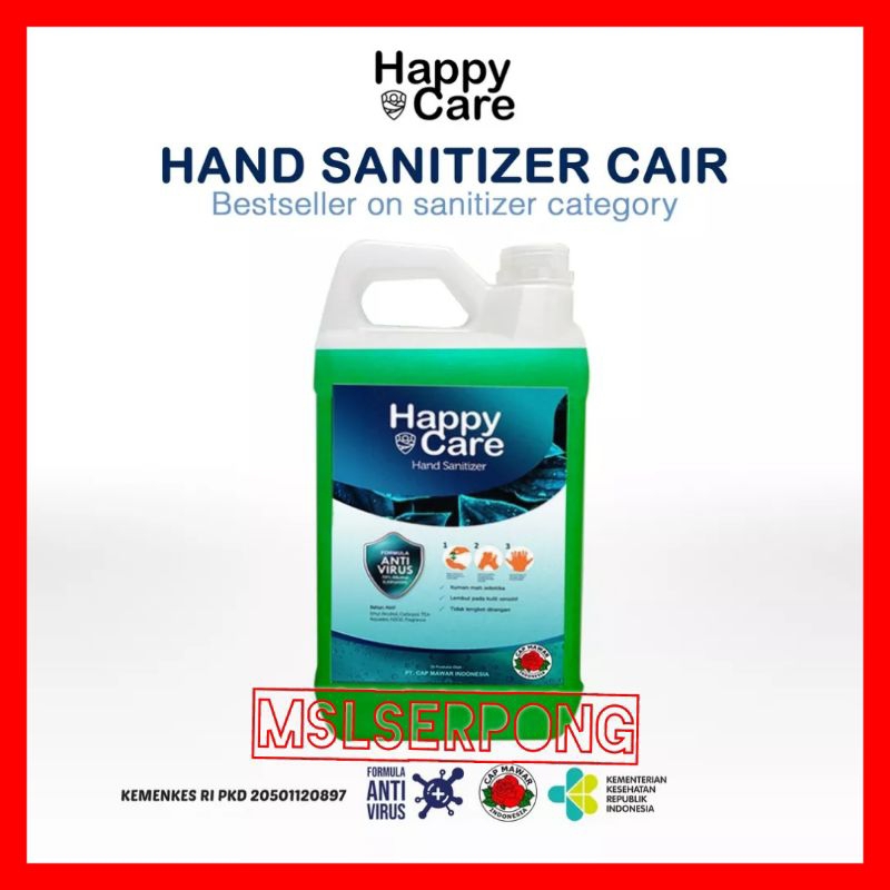HAND SANITIZER CAIR AROMA APEL 5 LITER KEMENKES RI PKD 20501120897 / HAND SANITIZER SPRAY / HAND SANITIZER