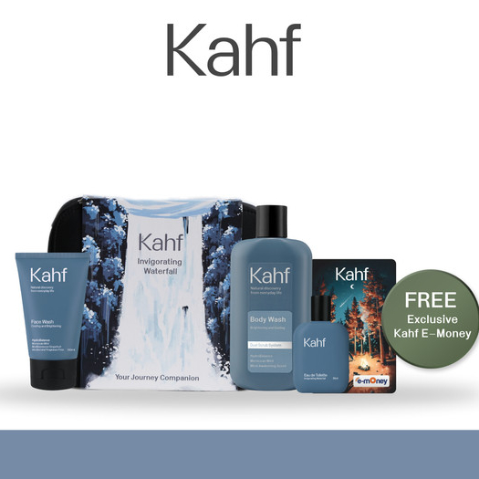 Kahf Invigorating Waterfall Essential Package I Body Wash I Face Wash I EDT