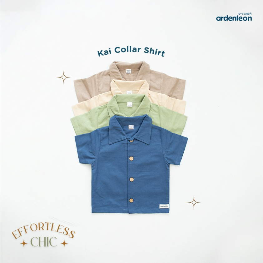 Ardenleon Kai Collar Shirt 1-7 Tahun Kemeja Fashion Anak Unisex Chic Series CBKS