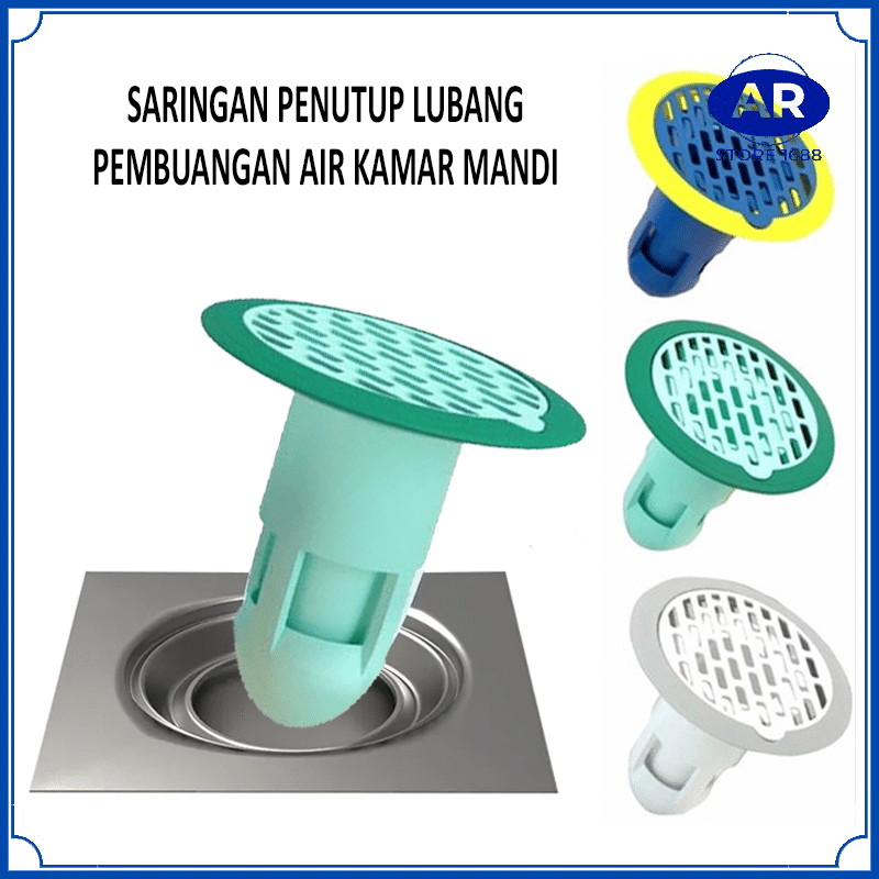 AR  SARINGAN PENUTUP LUBANG PEMBUANGAN AIR / PENYARING KOTORAN LANTAI KAMAR MANDI ANTI BAU DRAINASE