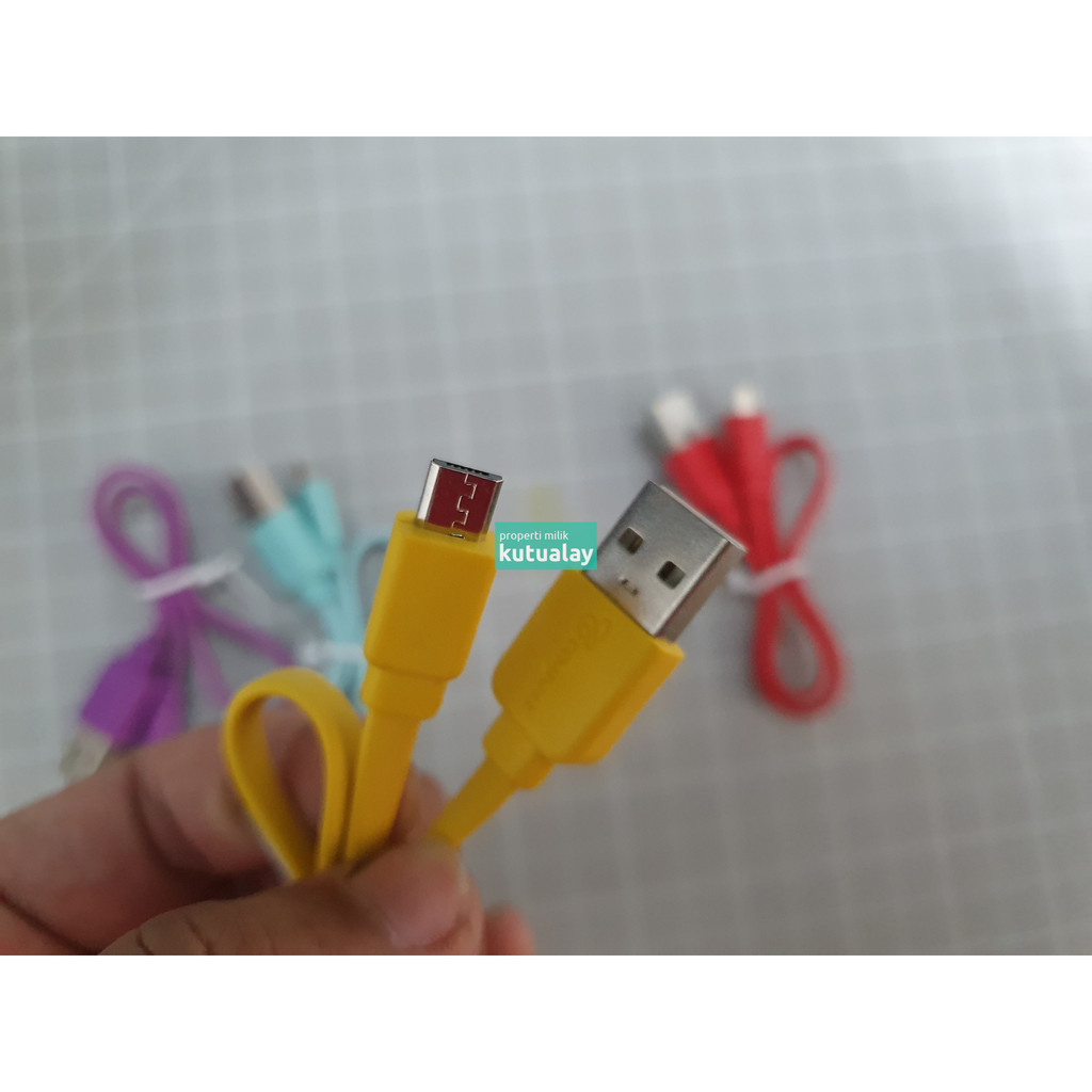 Kabel Micro USB 20cm Flat Pendek untuk Power Bank / Charger / Charging