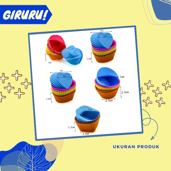 Cetakan Silikon Muffin  / CETAKAN PUDING KUE COKLAT / CETAKAN CUPCAKE / Kue Cupcake Silikon Bulat