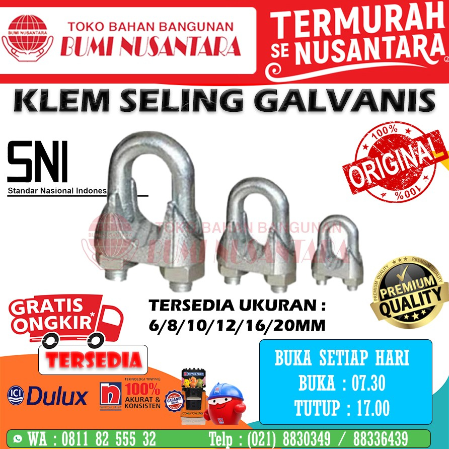 Klem Seling 6 mm / Kuku Macan / Clam Seling / Klem Sling