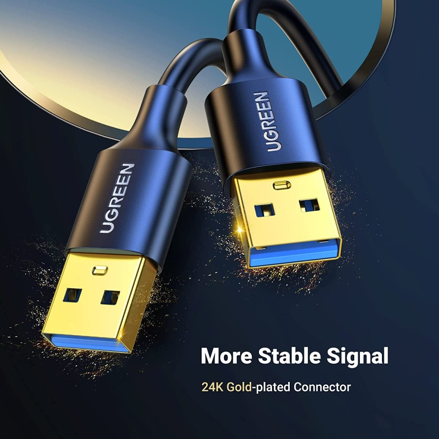 UGREEN Kabel Data USB 3.0 A to A Male untuk Transfer Data Super Speed 5Gbps