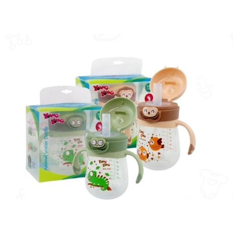 YOUNG YOUNG 909 Botol Minum Bayi 240 ML Anti Tumpah Animal Water Bottle BPA Free IL-909