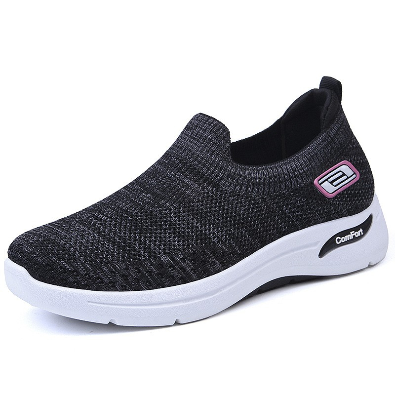 Gio Saverino Sepatu Slip On Wanita Sneakers Wanita - BLACK, 36