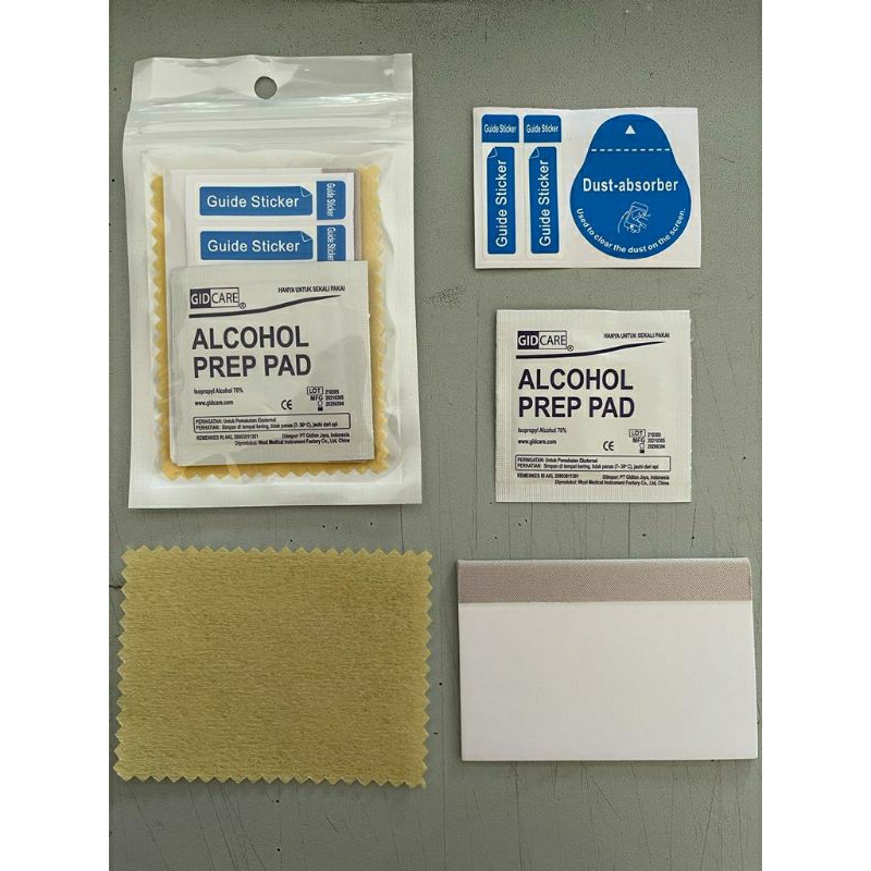 1Set Alat Bantu Pasang Hydrogel Scapper Dust Absorber Tisu Anti Gores