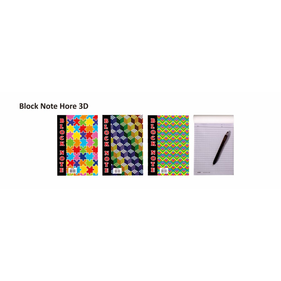 Block Note Catatan Hore A5 Motif 3D