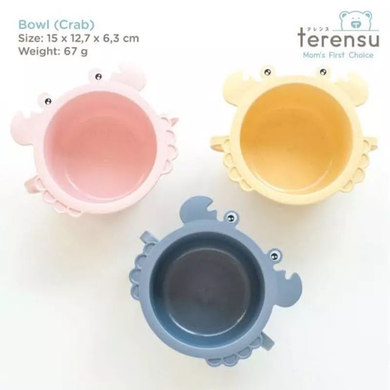 [rumahbayipdg] Mangkok makan bayi dan anak || wheat straw bowl crab