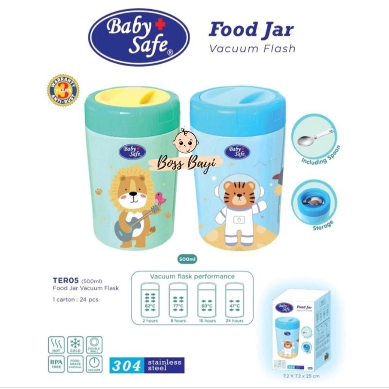BABY SAFE - Food Jar Vacuum Flask 400ml / Termos Makanan TER05