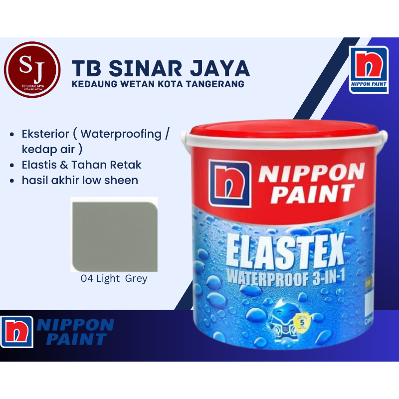 Cat Pelapis Kedap Air Nippon  Paint  Waterproofing 4kg - 04 Light Grey