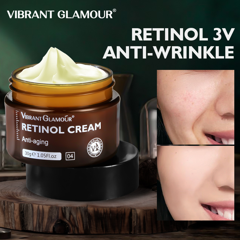 VIBRANT GLAMOUR Retinol Cream Anti Aging dan Anti-kerut 30g Night Cream Untuk Pelembab Wajah