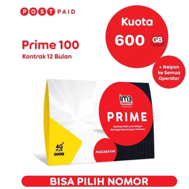 INDOSAT PRIME 100 50gb 12 Bulan Jadi 50 Ribuan Perbulan