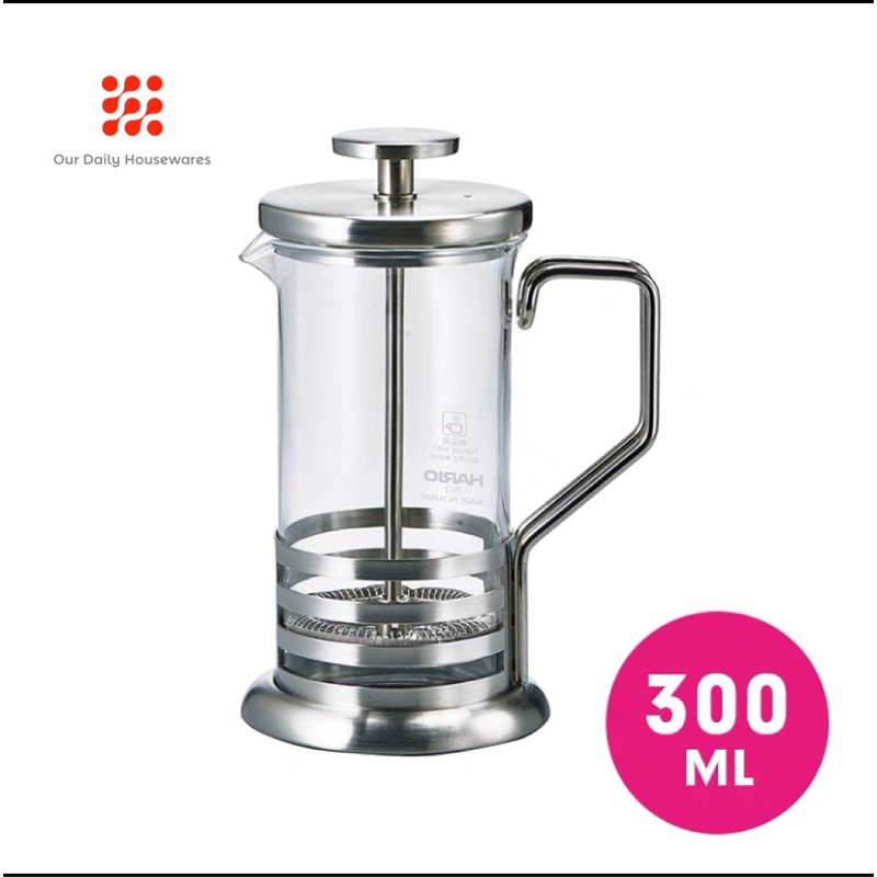 Hario French Press Stainless/ Harior Bright Coffee and Tea 2cups 300ml THJN-2HSV
