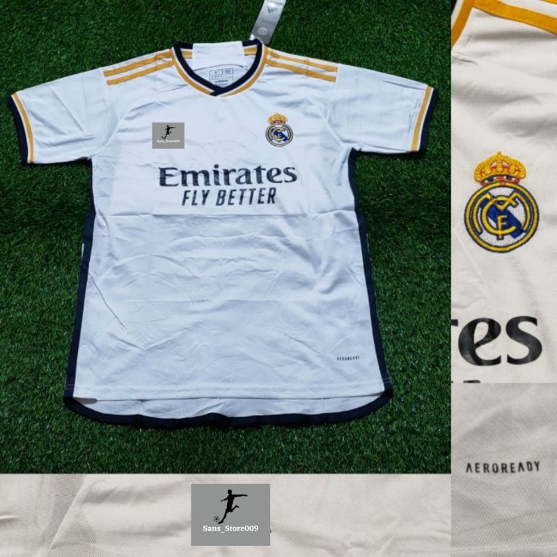 Jersey Bola Madrid Home 2023 2024 Grade Ori Import Baju Sepak Bola Pria Dewasa