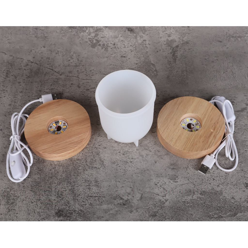 CERITA RESIN - Log Lamp Holder Resin Lampu Tidur Lampu Kamar