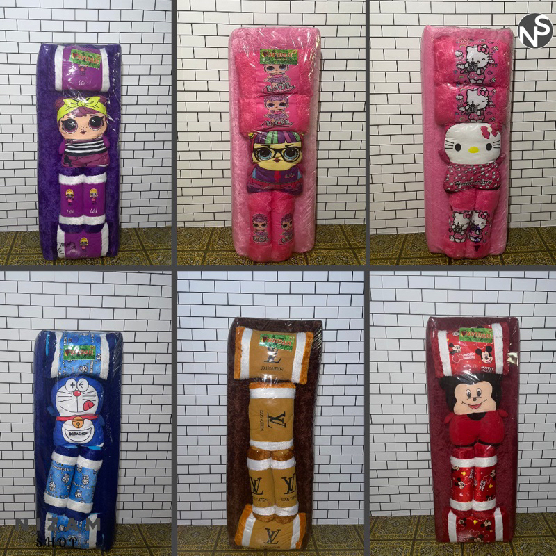 Kasur KARAKTER Lantai BULU RASFUR 5 bantal Uk 140x170x6