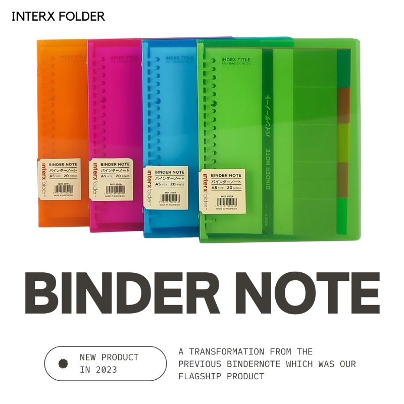 

BINDER NOTE INTER-X A5-20RING FOLDER TRANSPARAN