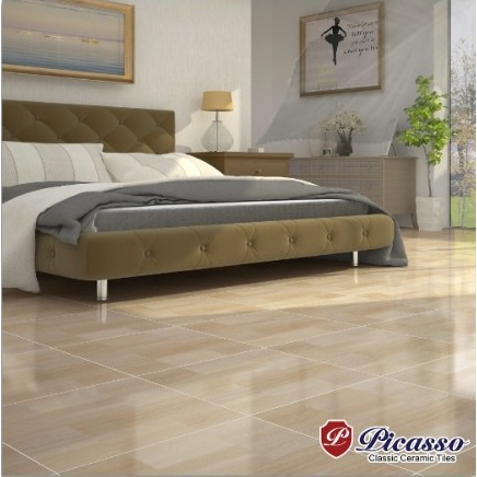 Picasso Keramik Lantai Motif Kayu Waru Light Brown Waru Light Crema 40x40