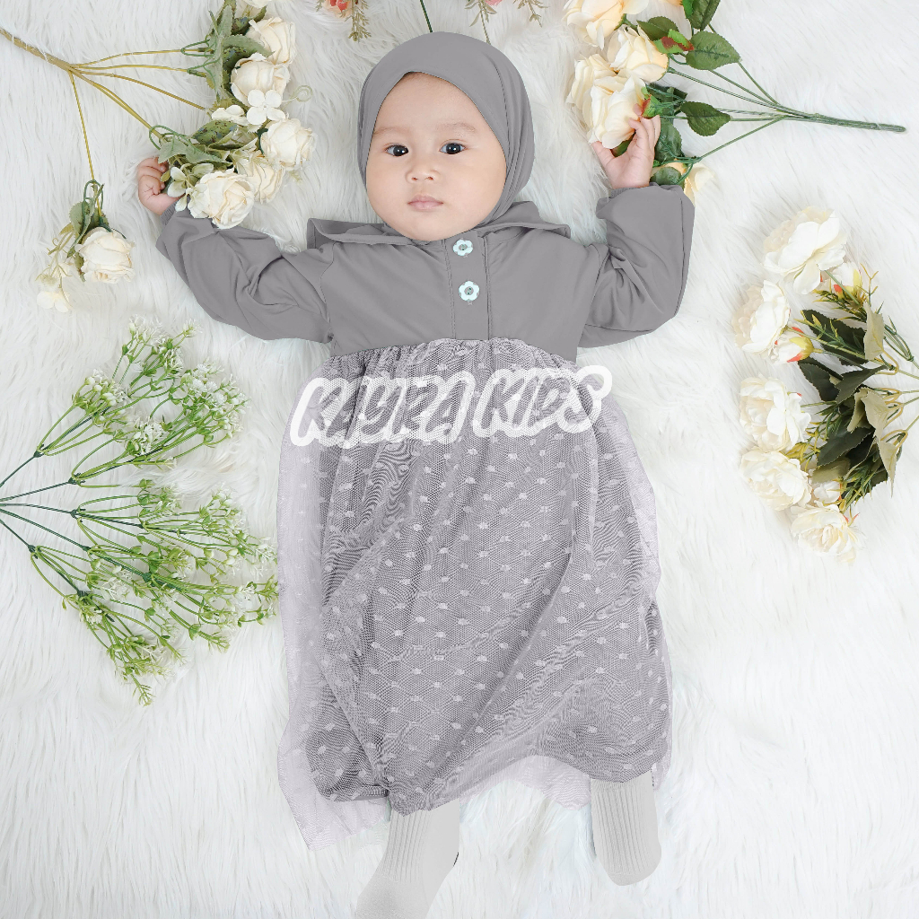 Gamis Bayi Perempuan 0-18 bulan Baju Anak Tutu Tileu Dot