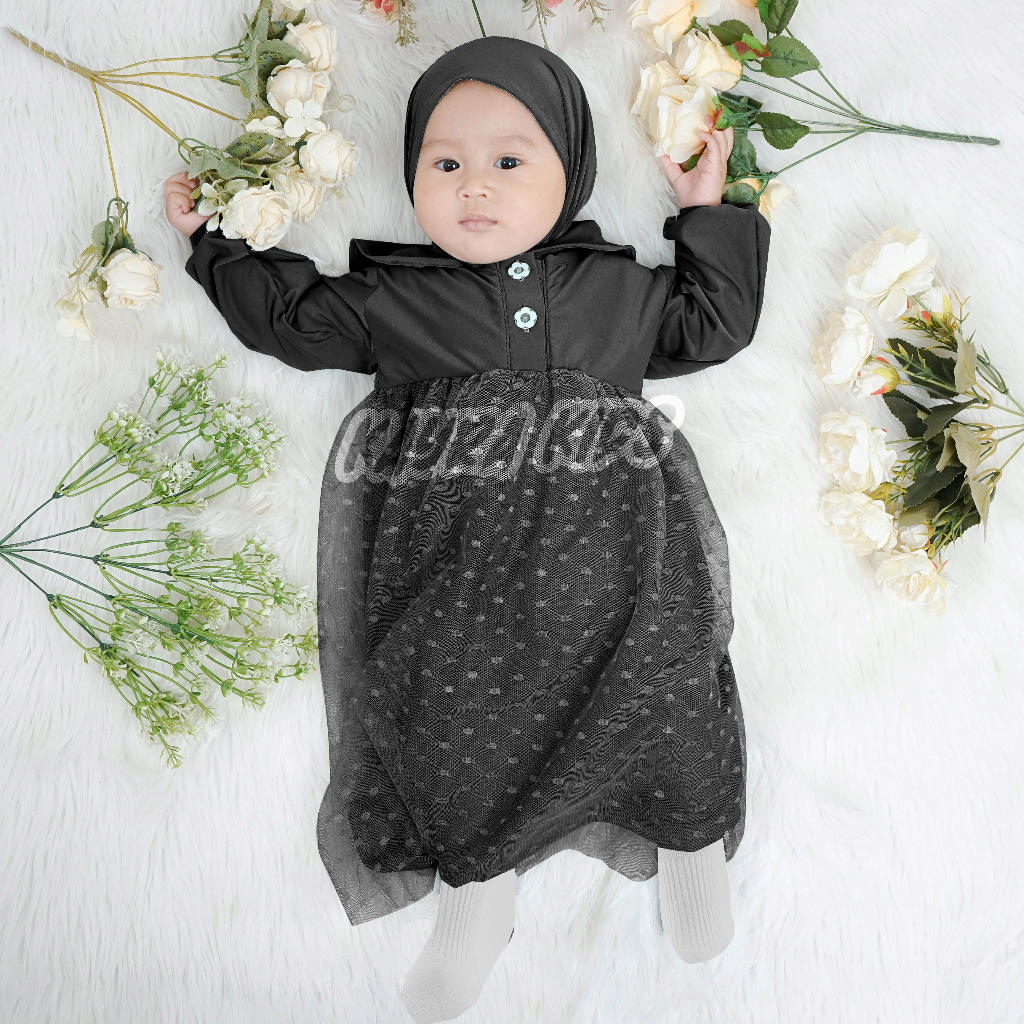 Gamis Bayi Perempuan 0-18 bulan Baju Anak Tutu Tileu Dot