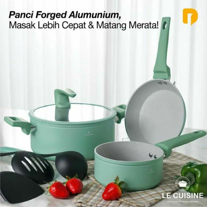 Le Cuisine Tres fort sage  Set 7 panci cookware set