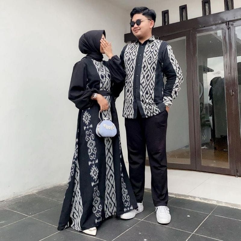 GAMIS TENUN KANAYA / GAMIS TENUN TORAJA HITAM / GAMIS TENUN COUPLE PREWEDDING