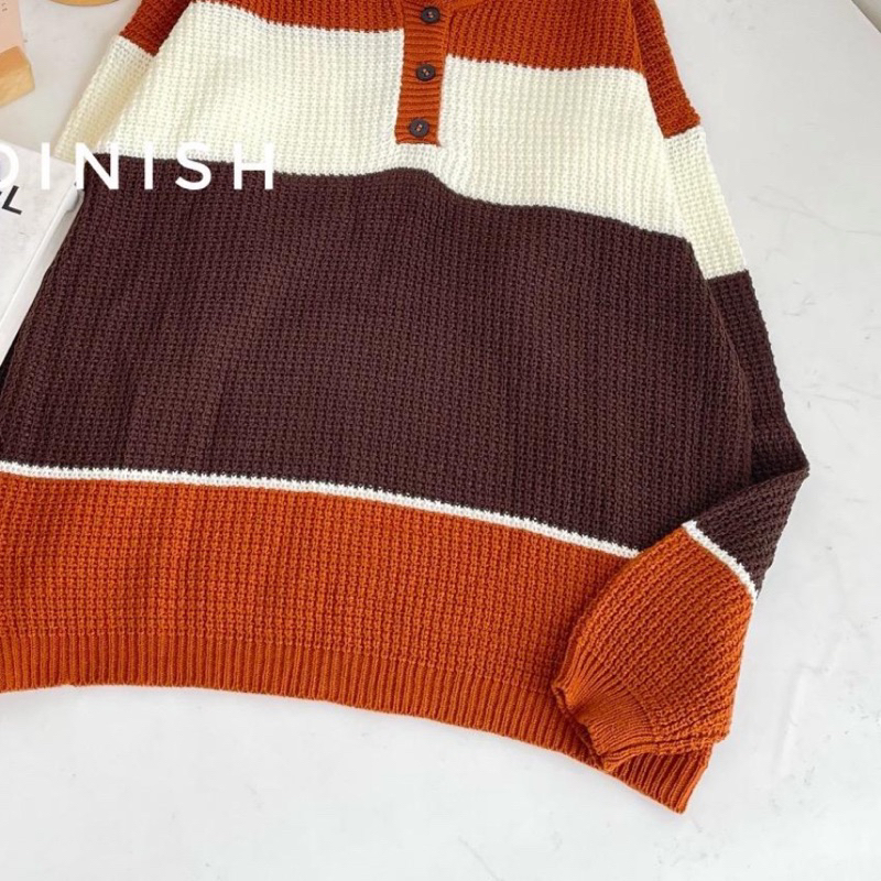 Linia Stripe Blouse - Atasan Blouse Wanita Terbaru