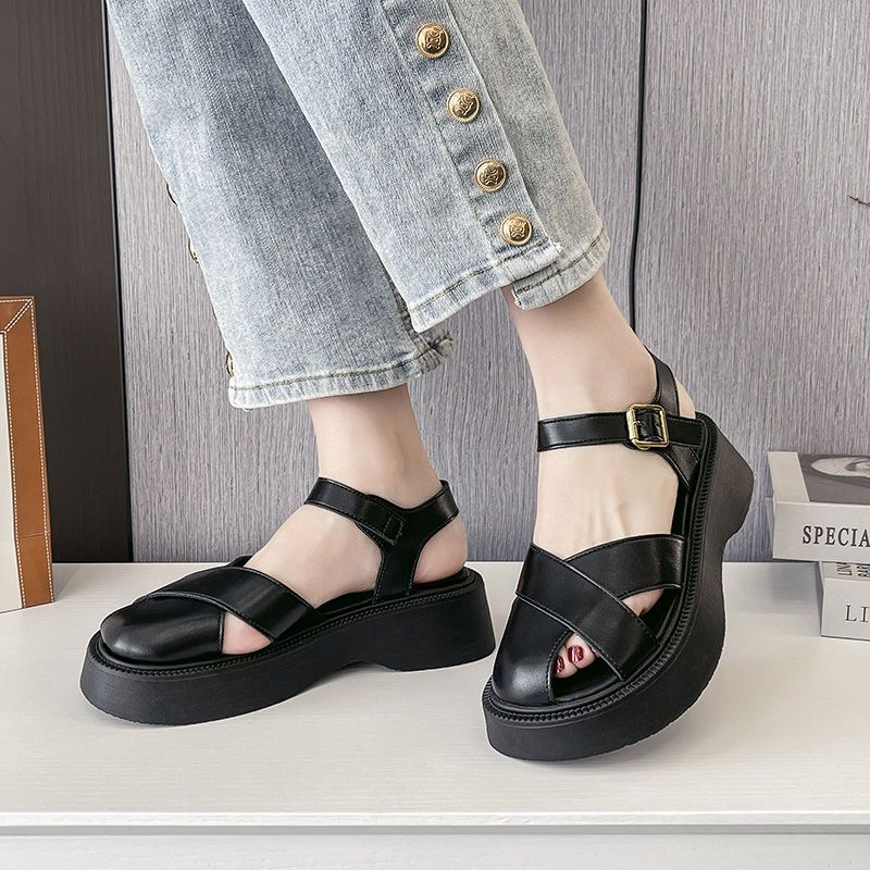 [COZY] Maria Sepatu Wedges Tali Wanita Fashion Import Korea