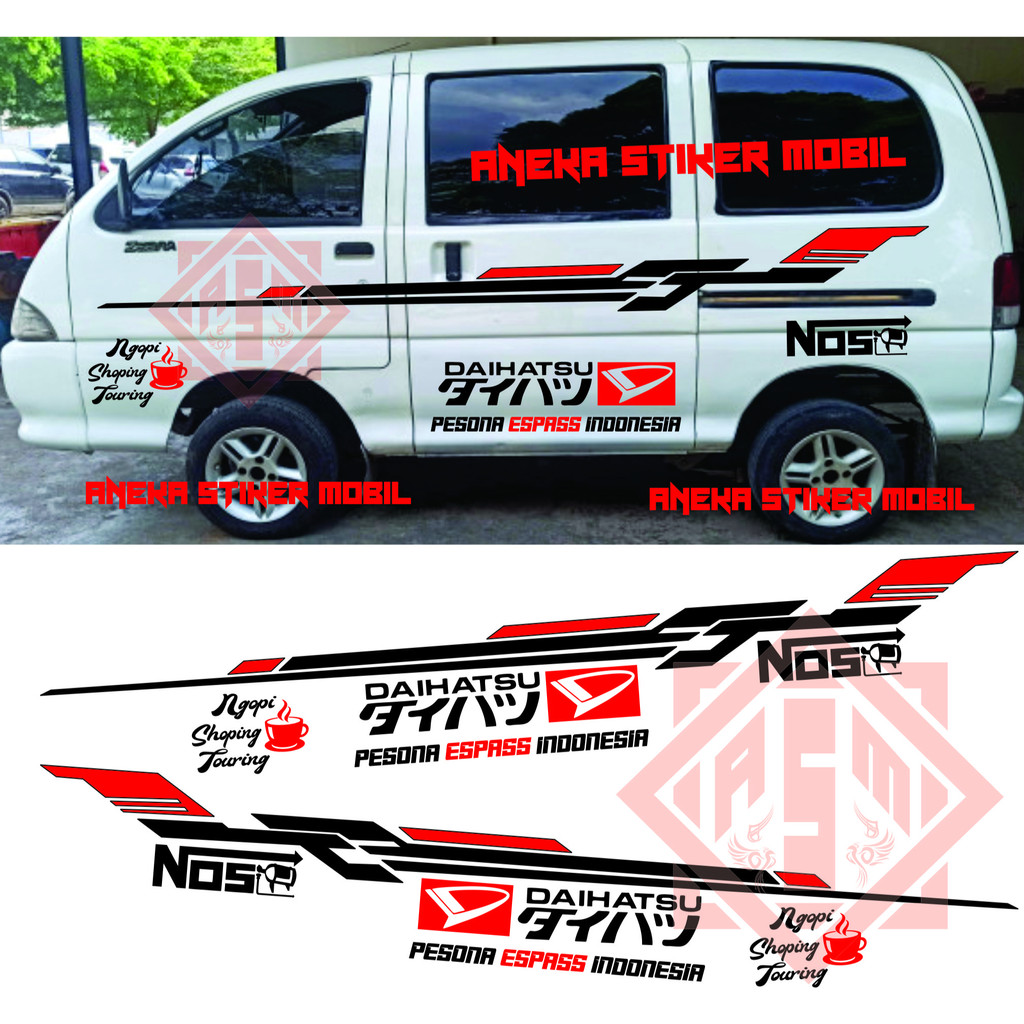 Stiker Mobil Daihatsu Espass Cutting Sticker Mobil Zebra
