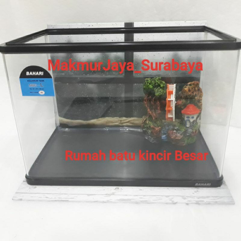 MAINAN HIAS AQUARIUM FIBER RUMAH Batu KINCIR besar