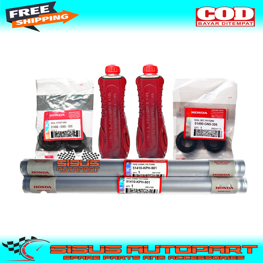 PAKET AS SHOCK KARISMA SUPRA X 125 / AS SHOCK KARISMA+SEAL SHOCK+SEAL TUTUP ABU+OLI SHOCK KARISMA KPH