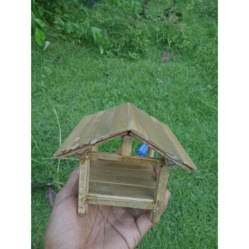 kerajinan bambu miniatur rumah gazebo / gubuk