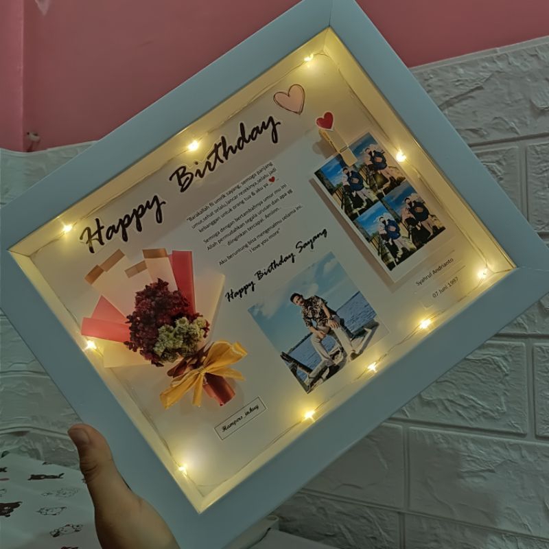 Foto Flower Frame 10R 3D / Hadiah Wisuda Ulang Tahun / Kado Pernikahan / Gift Birthday Graduation Wedding / Kado Unik