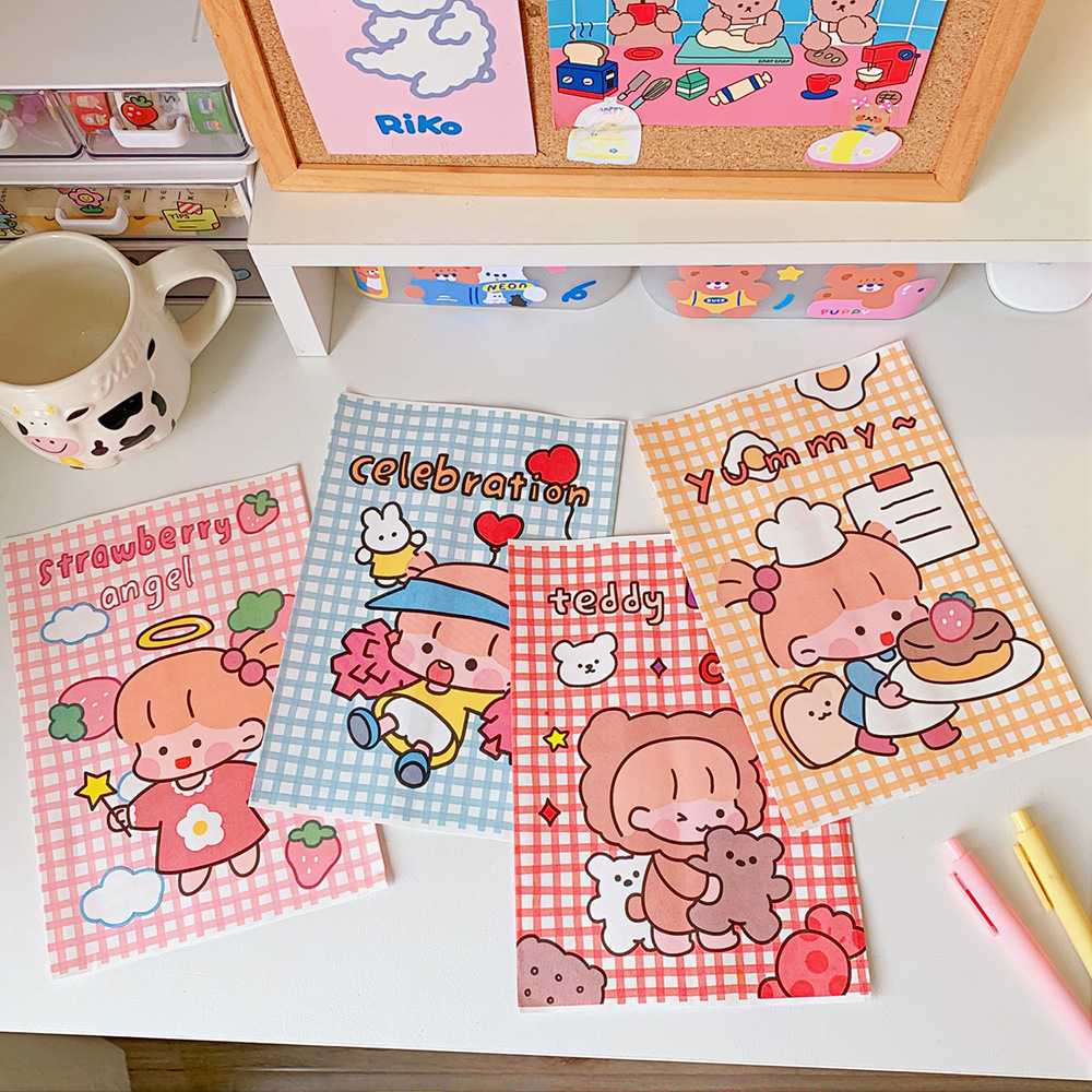 

5pcs Cute Girl Fancy Paper Bag / Kantong Kertas Flat Lucu Online Shop Packaging
