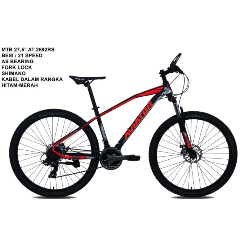 SEPEDA GUNUNG DEWASA MTB 27.5 AVIATOR 2692 RS MURAH 