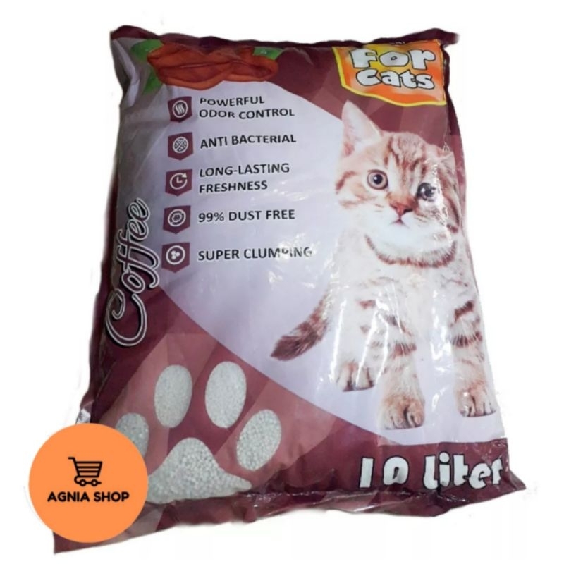 Pasir Gumpal Wangi For Cats 10 Liter / Pasir Kucing 10 Liter / Pasir Kucing Gumpal Wangi