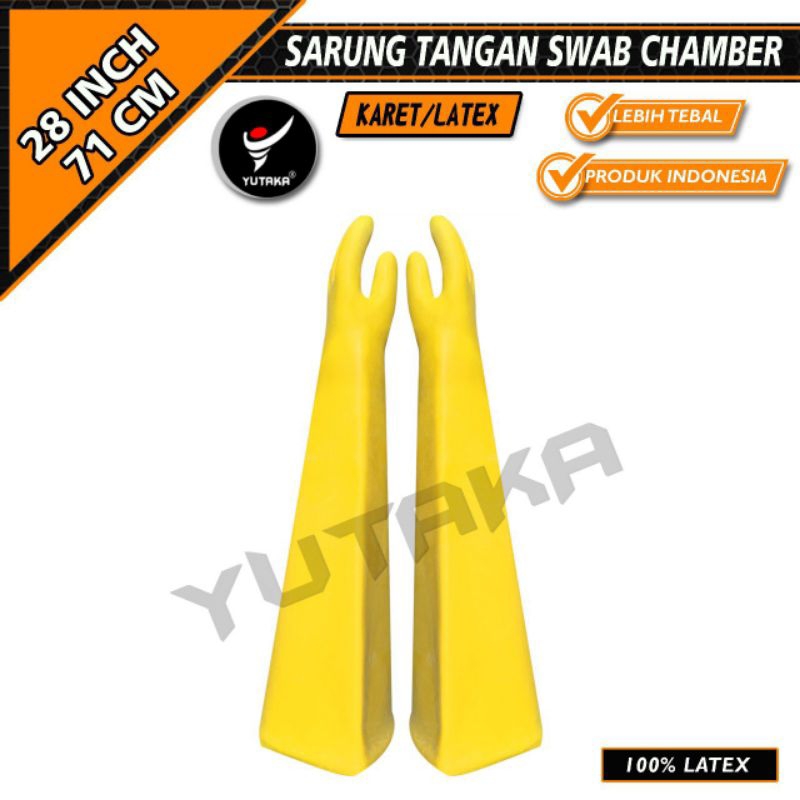 SARUNG TANGAN KARET YUTAKA sandblasting 28 kuning