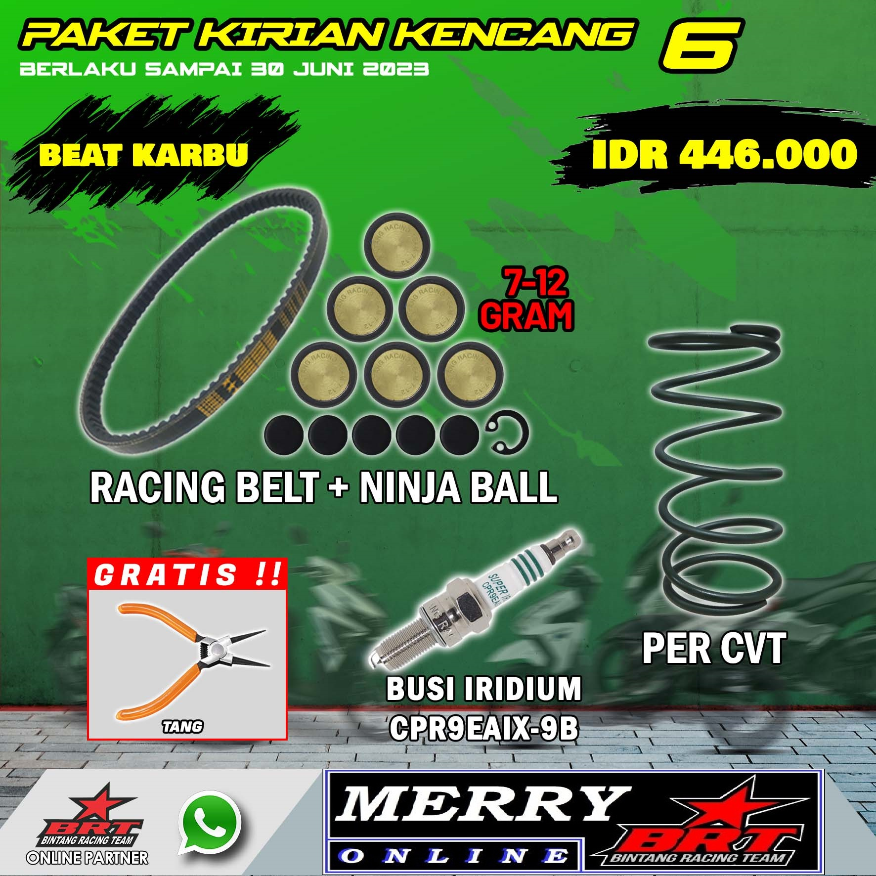 Paket Kirian BRT Beat Karbu Scoopy Vario 110 Karbu