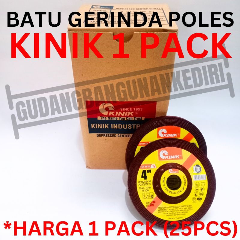 [25pcs] mata batu gerinda poles kinik 4&quot; Original 1pack 1kotak 1box 1dus 25pcs