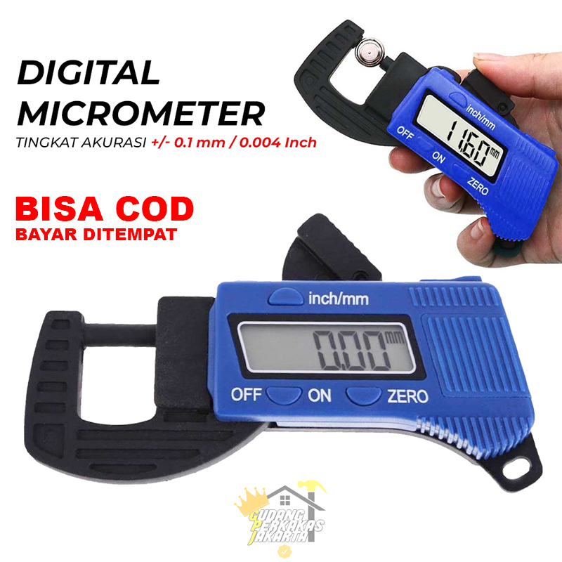 Carbon Fiber Digital Thickness Caliper Micrometer Gauge / Alat Ukur Ketebalan Digital Micrometer