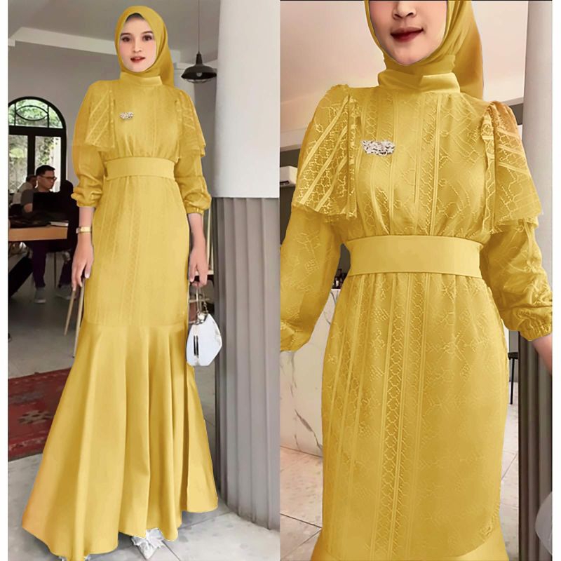 maxi dress celinne brukat premium duyung ed