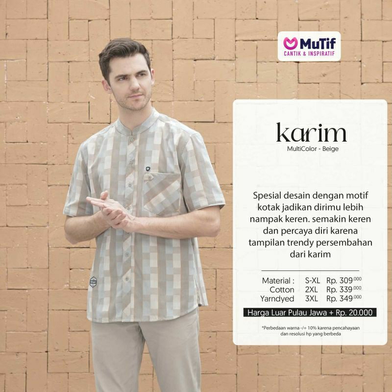 Mutif Sarimbit Karimia Multicolour Beige Multy Brown Mutif Man Karim Little Karimia Karim Baju Muslim Gamis Sarimbit Keluarga Family Series Terbaru Ori Lebaran 2023