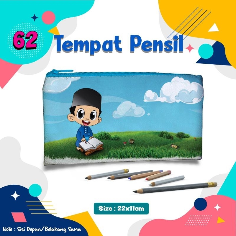 

Tempat Pensil 62 Anak Soleh / Kartun Anak / Ngaji / Kotak Pensil / Pouch / Wadah Pensil/ Kotak Souvenir/ Pouch Serbaguna/ Pouch Custom